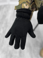 Тактичні рукавички флісові двошарові Tactical Gloves Black XXL - изображение 2