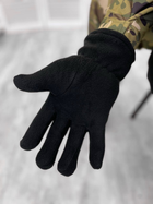 Тактичні рукавички флісові двошарові Tactical Gloves Black M - зображення 3