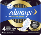 Wkładki Always Ultra Secure Night (Rozmiar 4) 6 szt (8001841733050) - obraz 1