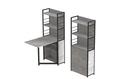 Стіл книжка з етажеркою Практик 2 Ferrum-decor 1555x640x990 Чорний метал ДСП Бетон 16 мм (PRA207)