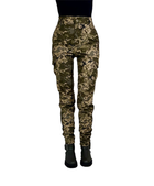 Жіночі військові тактичні штани 56 укрпіксель софтшелл утепленні - зображення 1