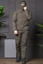 Чоловічі штани Soft-shell на флісі з високою посадкою олива / вітрозахисні та водонепроникні XL - зображення 4