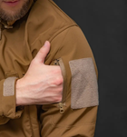 Мужской демисезонный костюм Softshell с Липучками под Шевроны цвет койот Куртка и брюки S - изображение 3