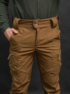 Мужские штаны Soft Shell демисезонные на флисе цвет Койот 2XL - изображение 2