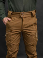 Мужские штаны Soft Shell демисезонные на флисе цвет Койот L - изображение 2
