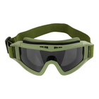 Очки тактические защитная маска олива с 3 линзами та с чехлом - изображение 6