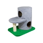 Когтеточка Lucky Pet домик сизалевый Башня, Серый, 54х57х45см