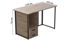 Комп'ютерний стіл Ferrum-decor Отто 76x120x60 чорний ДСП Дуб Сан-Маріно 32мм