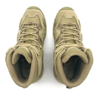 Водонепроницаемые демисезонные мужские ботинки Хаки 40 р Alop 60468640 из натуральной кожи и кордура Система быстрой шнуровки дышащая подкладка - изображение 3