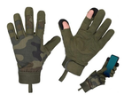 Захисні чоловічі рукавички Dominator Tactical Олива XL (Alop) пристосовані для сенсорних екранів зносостійкі з високоякісної екологічної шкіри - зображення 1
