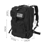 Бойовий рюкзак сумка на плечі ранець для виживання Чорний 45л (Alop) 60438221 - зображення 9