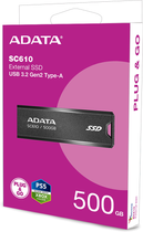 Dysk SSD ADATA SC610 500GB USB 3.2 Type-A 3D NAND TLC (SC610-500G-CBK/RD) - obraz 6