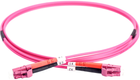 Patchcord LWL Digitus LC / LC OM4 Duplex 1 m Pink (4016032308799) - obraz 1