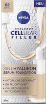 Podkład do twarzy Nivea Cellular Filler 3in1 Hyaluron Serum Foundation 02 Mittel 30 ml (4005900938800) - obraz 1