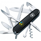 Нож Victorinox Huntsman Ukraine Black "Україна ЄС" (1.3713.3_T1130u)