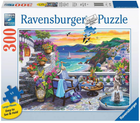 Puzzle Ravensburger duży format Zachód słońca nad Santorini 300 elementów (4005556171309) - obraz 1