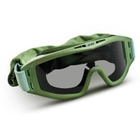 Тактичні окуляри 2E Hawk Army Green Anti-fog + сумка + 3 лінзи (2E-TGG-ARGN) - зображення 1