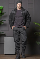 Мужской костюм Полиция черный цвет Флисовая Кофта и брюки Kayman / Кофта с водонепроницаемыми вставками и липучками под шевроны 52 - изображение 1