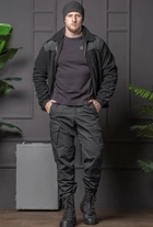 Мужской костюм Полиция черный цвет Флисовая Кофта и брюки Kayman / Кофта с водонепроницаемыми вставками и липучками под шевроны 44 - изображение 1