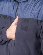 Костюм чоловічий ДСНС демісезонний. Комплект флісова кофта + штани темно-синій 60 - зображення 13