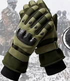 Зимові рукавиці теплі на флісі олива XL (74251889) - зображення 1