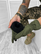 Тактичні сенсорні рукавички Tactical Gloves Olive M - изображение 3