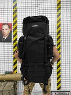 Рюкзак тактичний Tactical Backpack рамний Black 100 л - изображение 6