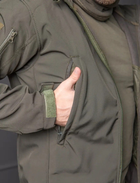 Чоловіча куртка НГУ Softshell оливковий колір з анатомічним покроєм вітрозахисна XL - зображення 7