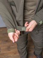 Чоловіча куртка НГУ Softshell оливковий колір з анатомічним покроєм вітрозахисна XL - зображення 8