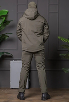 Чоловіча куртка НГУ Softshell оливковий колір з анатомічним покроєм вітрозахисна XL - зображення 10