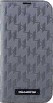 Чохол-книжка Karl Lagerfeld Saffiano Monogram do Apple iPhone 14 Pro Max Silver (3666339123017) - зображення 1
