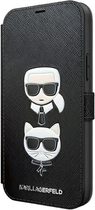 Etui z klapką Karl Lagerfeld Saffiano Karl&Choupette do Apple iPhone 12 mini Black (3700740492215) - obraz 2