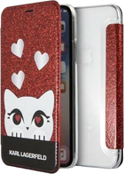 Etui z klapką Karl Lagerfeld Valentine do Apple iPhone X/XS Red (3700740413654) - obraz 1