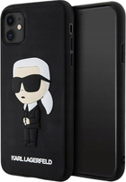 Панель Karl Lagerfeld Rubber Ikonik 3D do Apple iPhone Xr/11 Black (3666339127862) - зображення 1