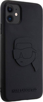 Панель Karl Lagerfeld Rubber Karl Head 3D do Apple iPhone Xr/11 Black (3666339169985) - зображення 1