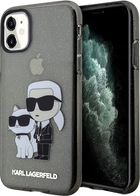 Etui Karl Lagerfeld Gliter Karl&Choupette do Apple iPhone Xr/11 Black (3666339119003) - obraz 2