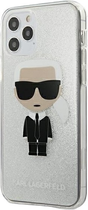 Панель Karl Lagerfeld Glitter Ikonik Karl do Apple iPhone 12 mini Silver (3700740483107)