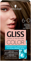 Farba do włosów Gliss Color Care & Moisture 6-0 Naturalny Jasny Brąz 143 ml (9000101261660) - obraz 1