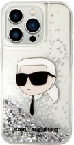 Панель Karl Lagerfeld Glitter Karl Head для Apple iPhone 14 Pro Max Silver (3666339086879) - зображення 2
