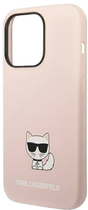 Панель Karl Lagerfeld Silicone Choupette Body для Apple iPhone 14 Pro Max Light Pink (3666339076665) - зображення 4