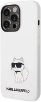 Etui Karl Lagerfeld Silicone Choupette do Apple iPhone 14 Pro Max White (3666339086794) - obraz 2