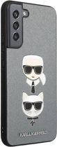 Etui Karl Lagerfeld Saffiano Karl&Choupette Head do Samsung Galaxy S22 Plus Silver (3666339047023) - obraz 3