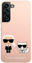 Панель Karl Lagerfeld Silicone Ikonik Karl&Choupette для Samsung Galaxy S22 Plus Light Pink (3666339046965) - зображення 3