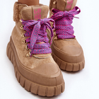 Жіночі зимові черевики високі Ralotta 39 Коричневі (5905677013900) - зображення 7