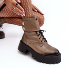 Жіночі черевики високі Lemar Anceria 38 Бежеві (5905677962475) - зображення 6