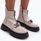 Жіночі зимові черевики високі S.Barski D&A MR870-94 39 Світло-сірі (5905677949667) - зображення 4