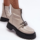 Жіночі зимові черевики високі S.Barski D&A MR870-94 39 Світло-сірі (5905677949667) - зображення 5