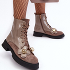 Жіночі зимові черевики високі S.Barski D&A MR870-76 38 Світло-коричневі (5905677949728) - зображення 3
