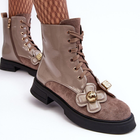 Жіночі зимові черевики високі S.Barski D&A MR870-76 38 Світло-коричневі (5905677949728) - зображення 6