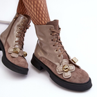 Жіночі зимові черевики високі S.Barski D&A MR870-76 37 Світло-коричневі (5905677949735) - зображення 7